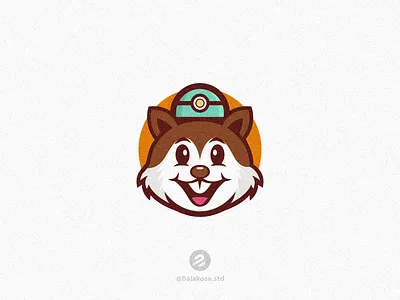 Squirrel mascot logo rodent