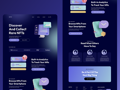 Crypto Landing page animation figma u ui ui ux