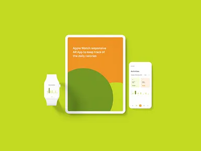 AR Calories Management Apple Watch Responsive | Mobile App apple watch ar augmented reality calories dashboard design e commerce food health ios app management mobile app responsive ui ux design website design