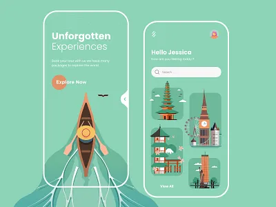 Traveling app UI Design android app app app design app screens design dribbble dribbble designer dribble google store interface ios app minimal mobile app mobile app design mobile ios app travel ui uiux ux uxui designer