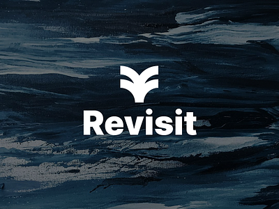 Revisit Logo concept branding letter logo r v