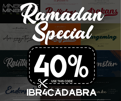 Ramadan Font Sale brand branding design font graphic design illustration logo logotype typography