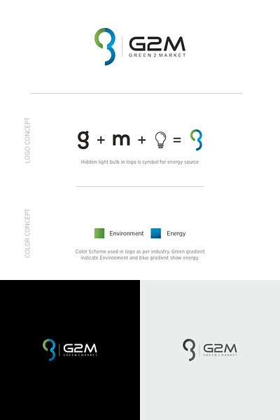G2M concept energy g2m green logo logo design modern