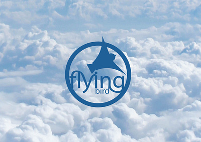 Flying Bird bird brand identity branding design downsign fly logo logo design sam omo sky
