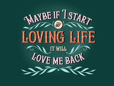 Vintage lettering illustration lettering typography