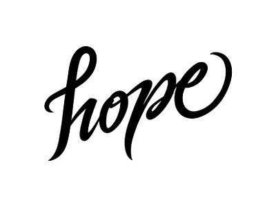 Hope calligraphy confidence desire expect faith goal graphic design handcraft hope illustration lettering letters lettrage love optimism promise prospect type typography wait