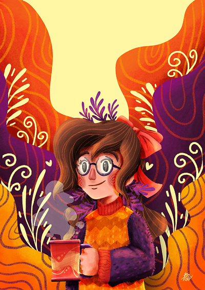 Cup of Coffee character design graphic design illustration portrait