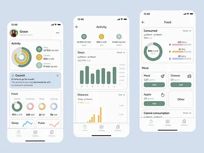 Dog activity app activity activity tracker dog app dog health ui ux