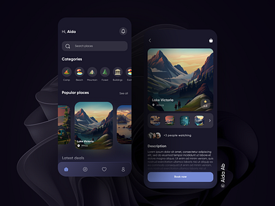 Travel App UI Design app booking branding design figma graphic design illustration inspiration landscape minimal mobile mobile app popular design template today travel travel app ui uiux ux