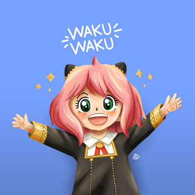 Anya Forger fanart character design graphic design illustration portrait
