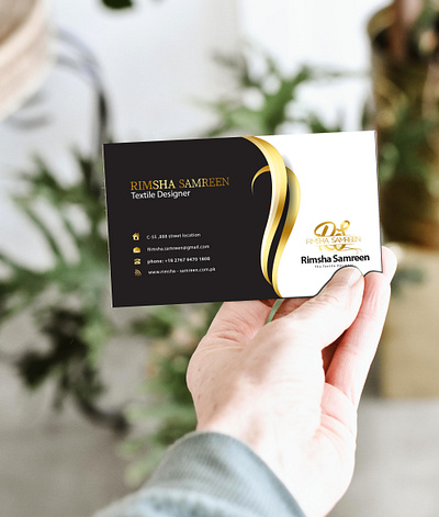 Rimsha Samreen Business card brand identity business card clothes logo graphic design visiting card