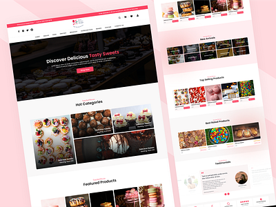 Sweetshop Website design landing page ui uiux ux design web design webiste