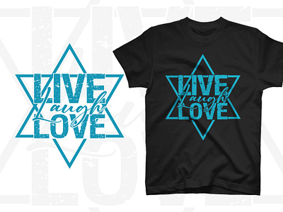 Live laugh love typography t shirt design love vintage