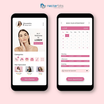 Salon Booking App Design app app design app ui appui design illustration salonapp ui uiux