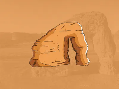 Al-Ula Landmarks alula arabia design flat icons illustration ksa landmarks saudi saudi arabia vector