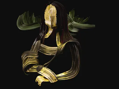 My interpretation of "Mona Lisa" 3d cinema4d colors illustration minimal