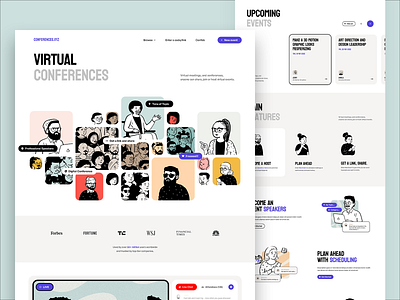 Virtual Conference Landing Page conference conference website landing page ui uidesign uiux uiux design virtual conference virtual conference landing page webpage website design
