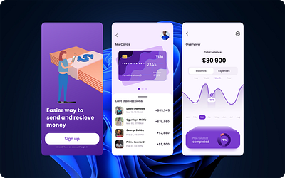 Fintech App app card payment design fintech fund transfer logo mobile app payment payment transfer typography ui uiux ux