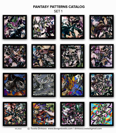 Abstract Paintings/Pieces/ Pattern Catalog Set 1 abstract fantasy paintings patterns catalog set 1