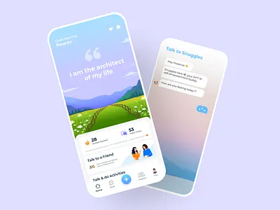 JumpingMinds App app app design branding chat chatbot dashboad design graphic design meditation mental health sleep ui uidesign user interface