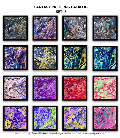 Abstract Paintings/Pieces/ Pattern Catalog Set 3 abstract fantasy paintings patterns catalog set 3