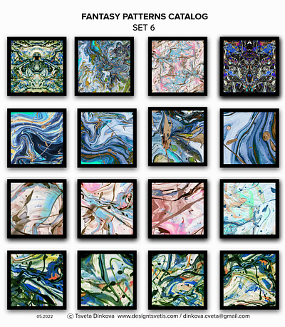 Abstract Paintings/Pieces/ Pattern Catalog Set 6 abstract fantasy paintings patterns catalog set 6