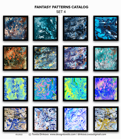 Abstract Paintings/Pieces/ Pattern Catalog Set 4 abstract colorful fantasy paitings catalog set 4