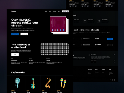 AltoStream Landing Page blockchain crypto landing page web 3 website design