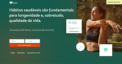 Página de Captura - Evento Saudável app branding design graphic design ui ux