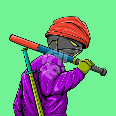COOL CYBORG CHARACTER art character concept cyborg design doodle icon illustration logo vector