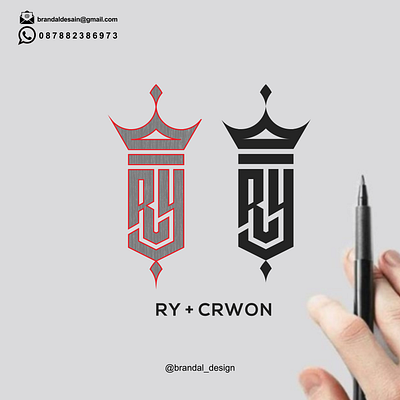 RY + CROWN branding crown design graphic design illustration logo motion graphics ry typography ui ux vector
