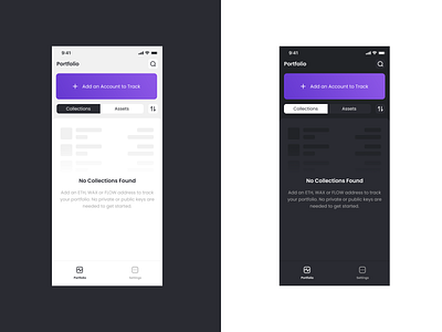 Shyn - NFT Portfolio Tracking (Dark/Light) dark data light saas ui