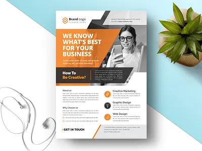 Corporate flyer design template working