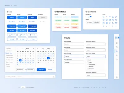 UI Elements / UI Kit / Inputs / Buttons buttons crm cta dashboard default design dropdown elements figma hover icons inputs kit ui uikit ux