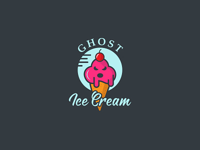 Ghost-ice cream-logo-design creative design custom logo design famous ice cream logo ghost logo ghost logo brand ghost logo design graphic design icecream logo design illustration logo design logo designer logo maker logocombination modern logo professional logo