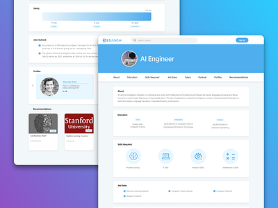 Career Information Page | Career Encyclopedia career design dribbble edtech figma info layout startup ui uidesign uiux ux web