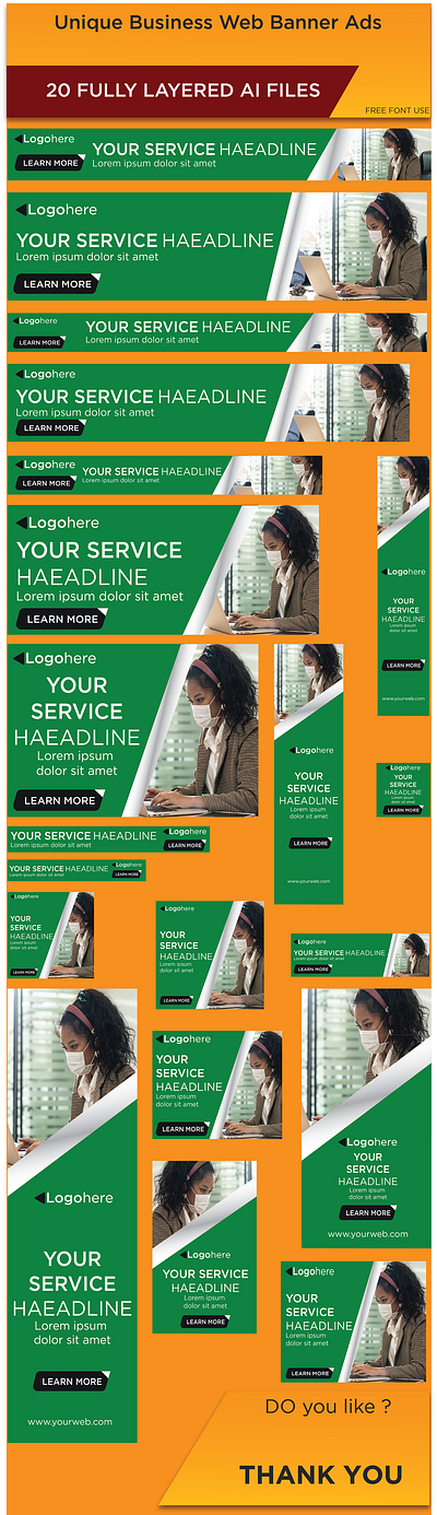 Unique Business Web Banner Ads sales