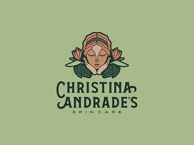Christina Andrade's Skincare bird of paradise brand identity branding design hand lettered hand lettering illustration plants procreate retro skincare tropical