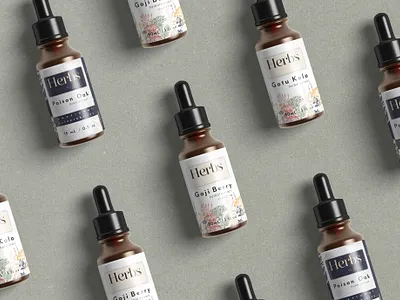 Logo + Label Design for Herbs by Jess branding graphic design herbalism label design logo packaging design