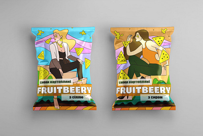 Snacks "Fruitbeery" branding design graphic design illustration