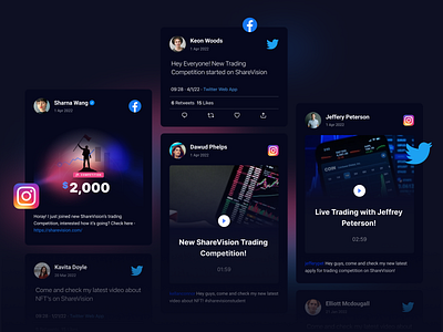 Social Media Posts Agregator design ui ux