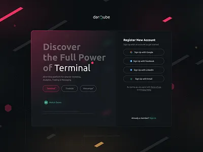 Darqube - Sign In/Up Module design ui ux