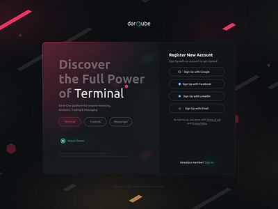 Darqube - Sign In/Up Module design ui ux