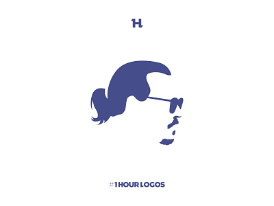 Johnny Depp 1hourlogos concept depp face johnnydepp logo logo challenge logo concept logos negative space