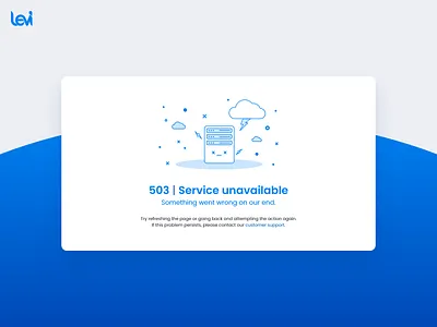 Error state page - Service unavailable 503 design illustration minimal ui web
