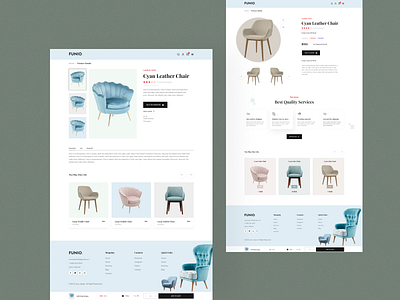 Furniture Product Details page chair clean design details page figma furniture furniture landing page furniture website grid interior landing page design minimal minimalism product property sofa ui ui design ux design web design
