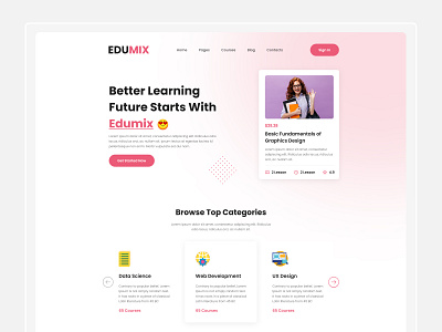 elearning website landing page design app design education saas education website elearning website landing page design online education saas design ui design web app design web design