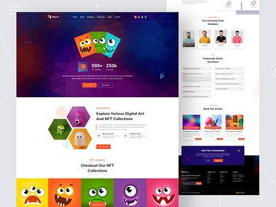 Nftport - NFT Portfolio Template biticon crypto landing page nft nft portfolio template ui web template website website template