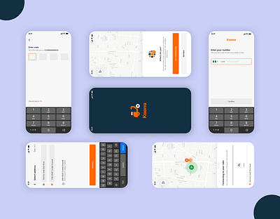 Kaana- Package delivery app app branding design figma illustration logo ui ui design vector