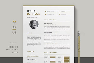 Free Resume Template clean cover letter cv design cv template design doc e learning ecommerceweb education platform illustration modern design online course website professionally resume resume design resume template student study web website design